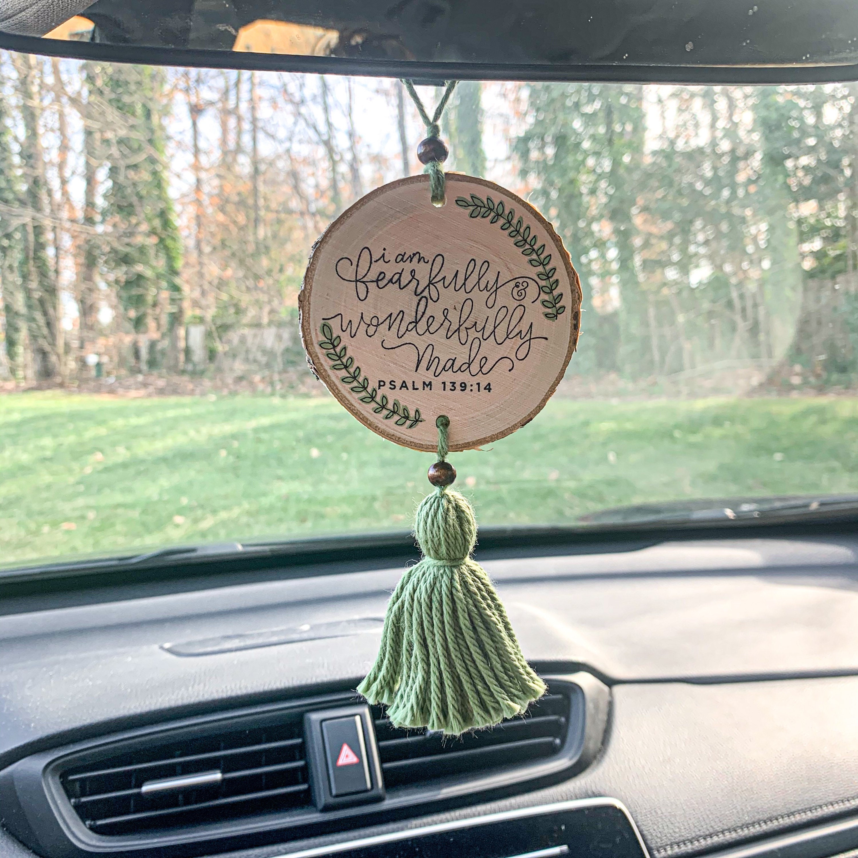 Christian Car Charm Christian Car Accessories Rear View Etsy