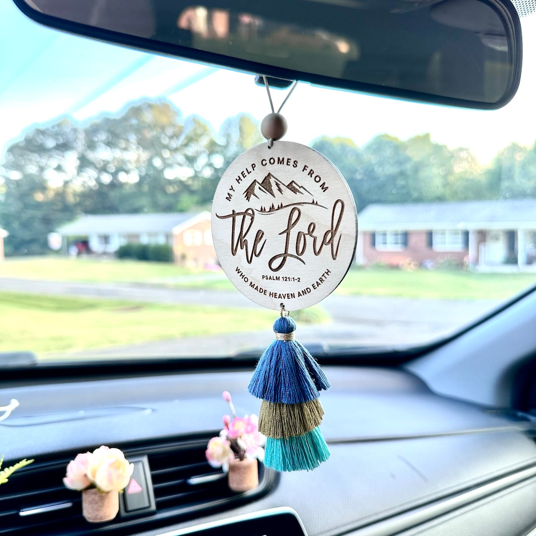 CHRISTIAN CAR CHARM Rear View Mirror Charm Car Accessories Rear