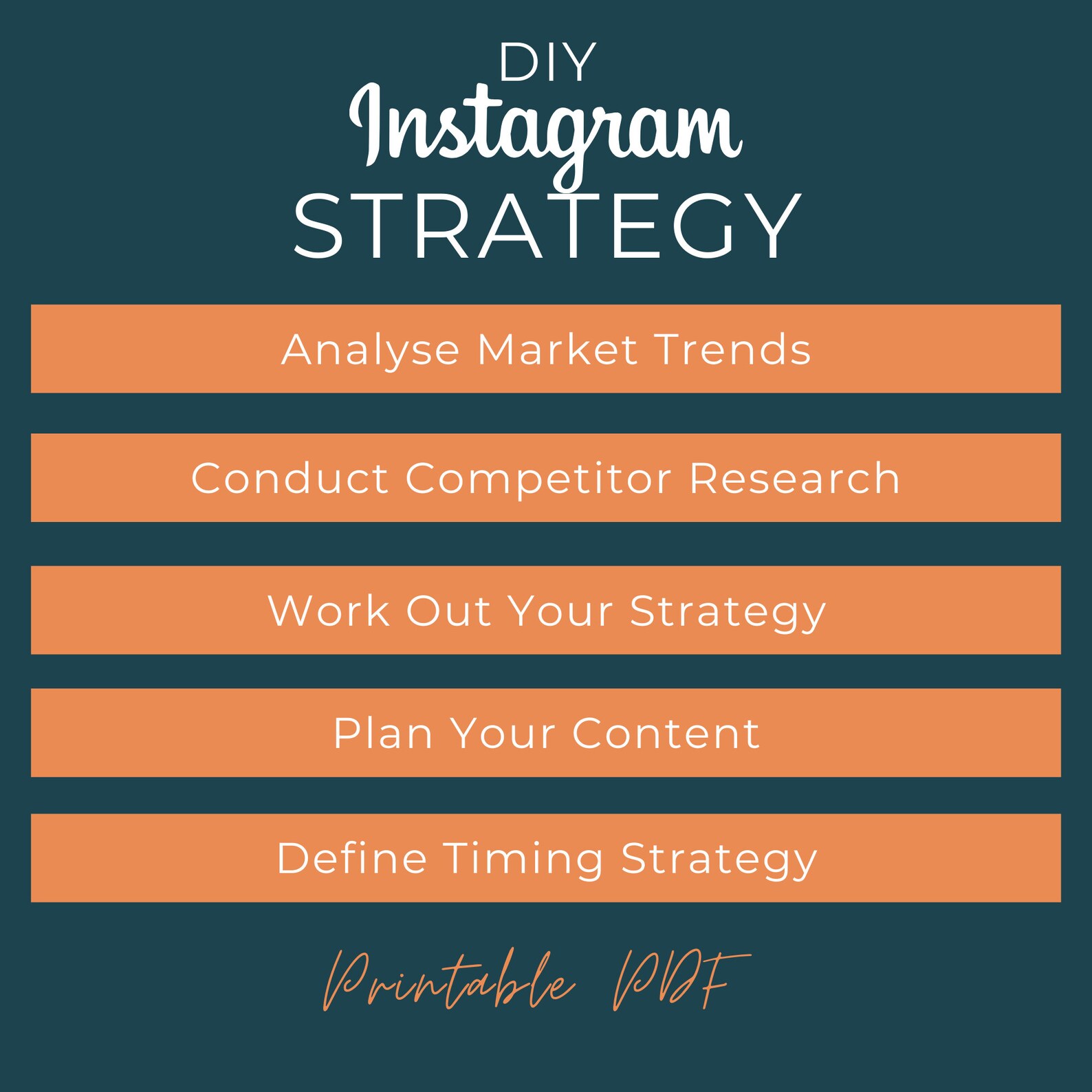 Instagram Strategy Template INSTANT DIGITAL DOWNLOAD Etsy