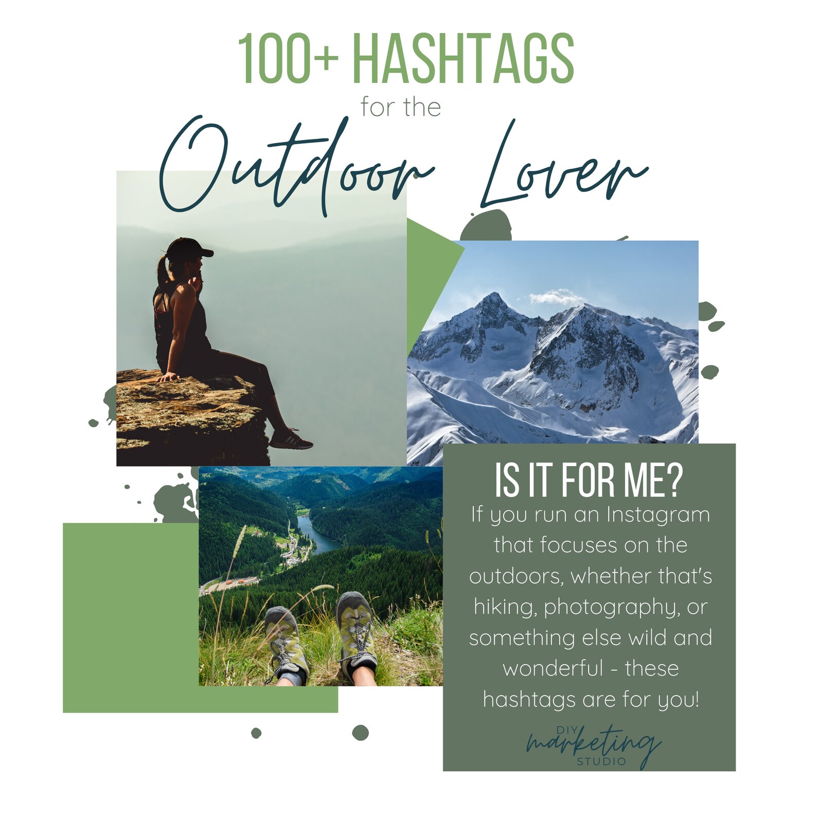 100 HASHTAGS for outdoor lovers hikers outdoor Etsy