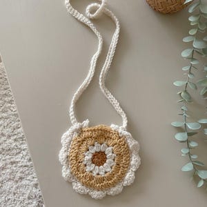 Porte-monnaie au crochet pour tout-petit - Lin