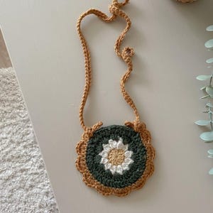 Porte-monnaie au crochet pour tout-petit - Ocre et forêt