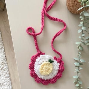 Porte-monnaie en crochet pour tout-petit - Citron