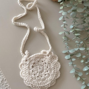 Porte-monnaie au crochet pour tout-petit - Crème