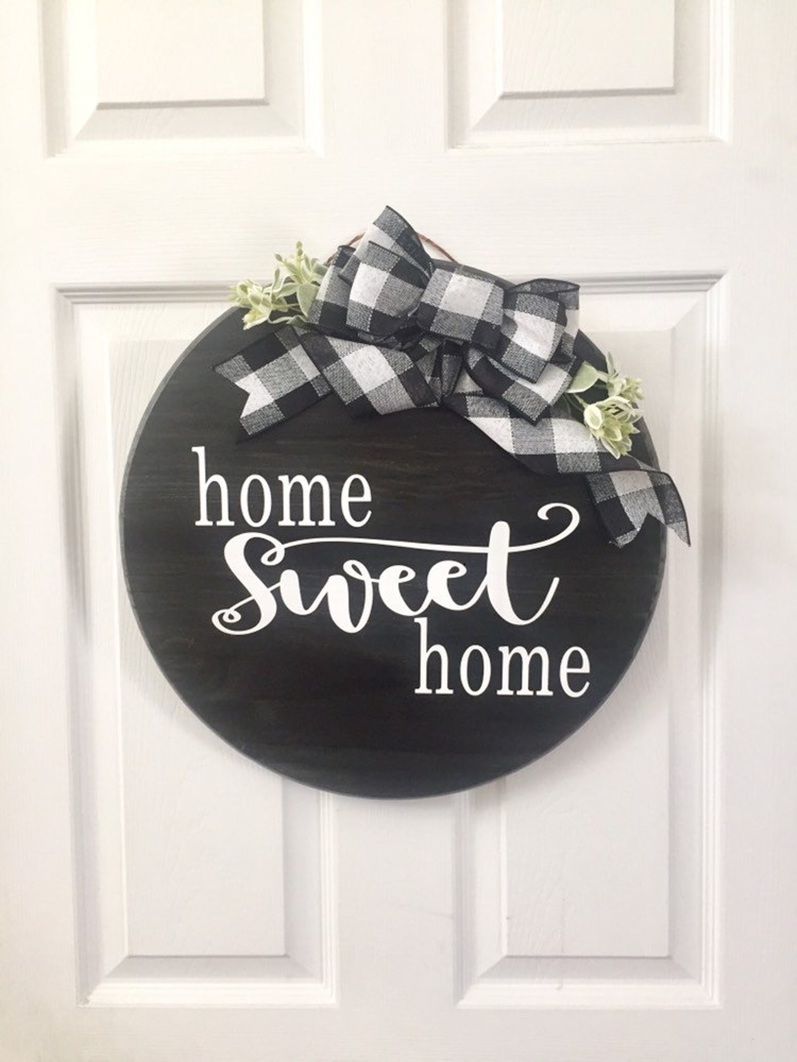 Home Sweet Home Wood Circle Sign 18 Inches Etsy