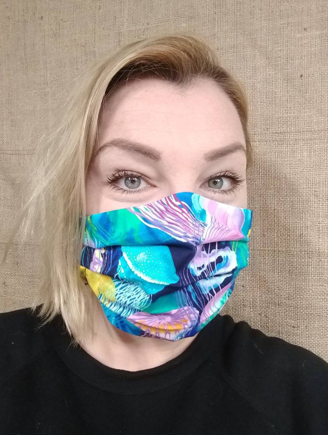 JELLYFISH Single Premium Face Mask Cough Catcher Tight Weave Etsy