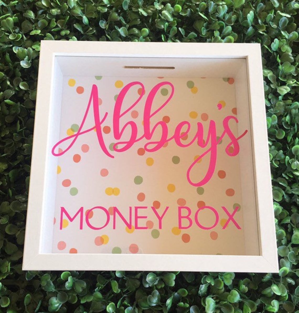 Personalised Money Box Savings Box Personalised Name Etsy