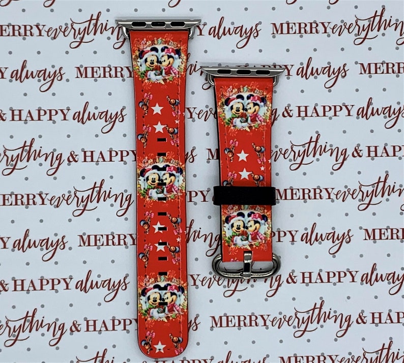 Disney Inspired Mickey Christmas Watch Band made to fit Apple Etsy