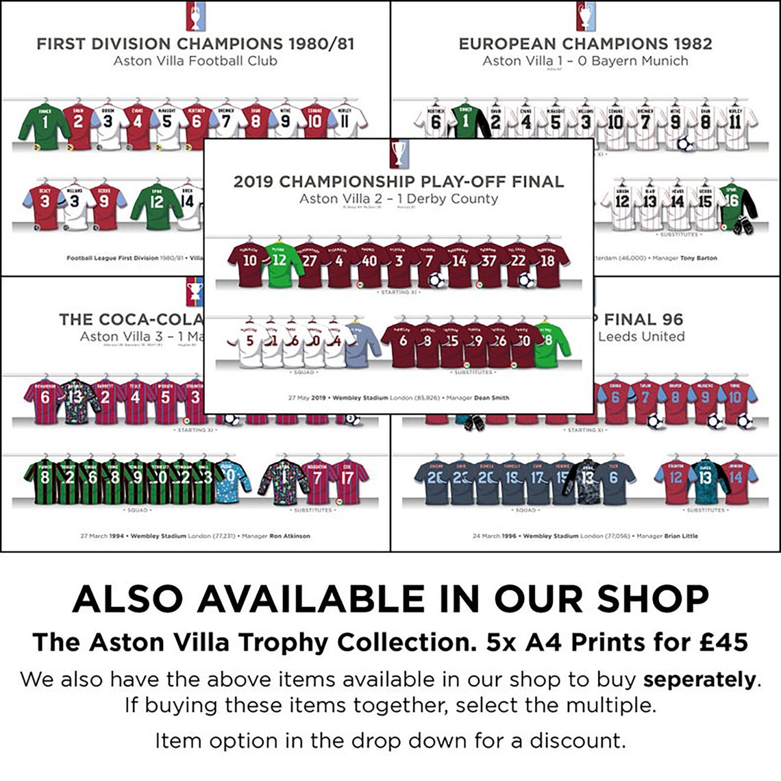 Aston Villa Football Club FC 2019 Championship Play Off Final | Etsy