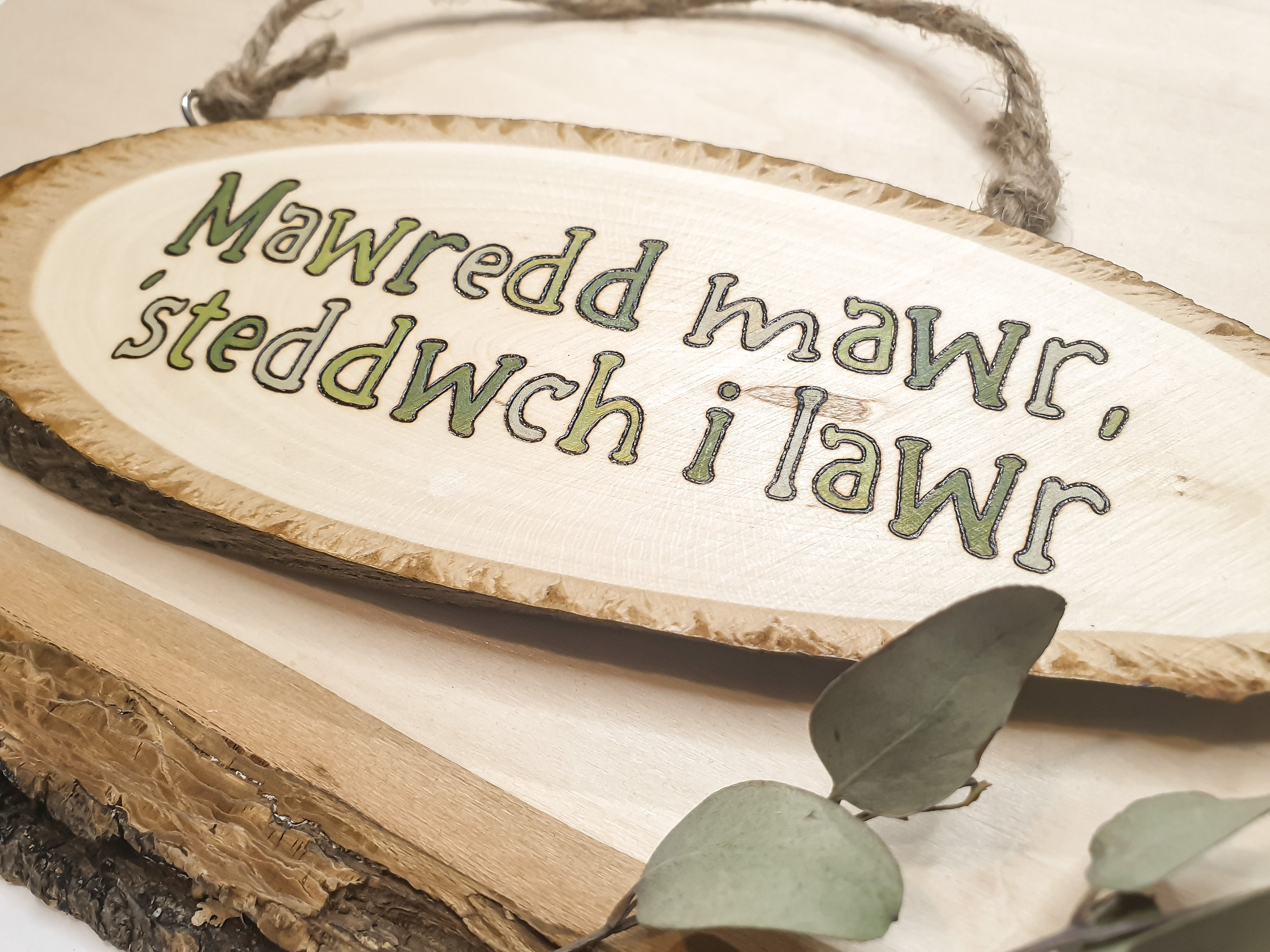 Welsh Sign Mawredd Mawr Rustic Wooden Sign Wall Hanging Etsy UK