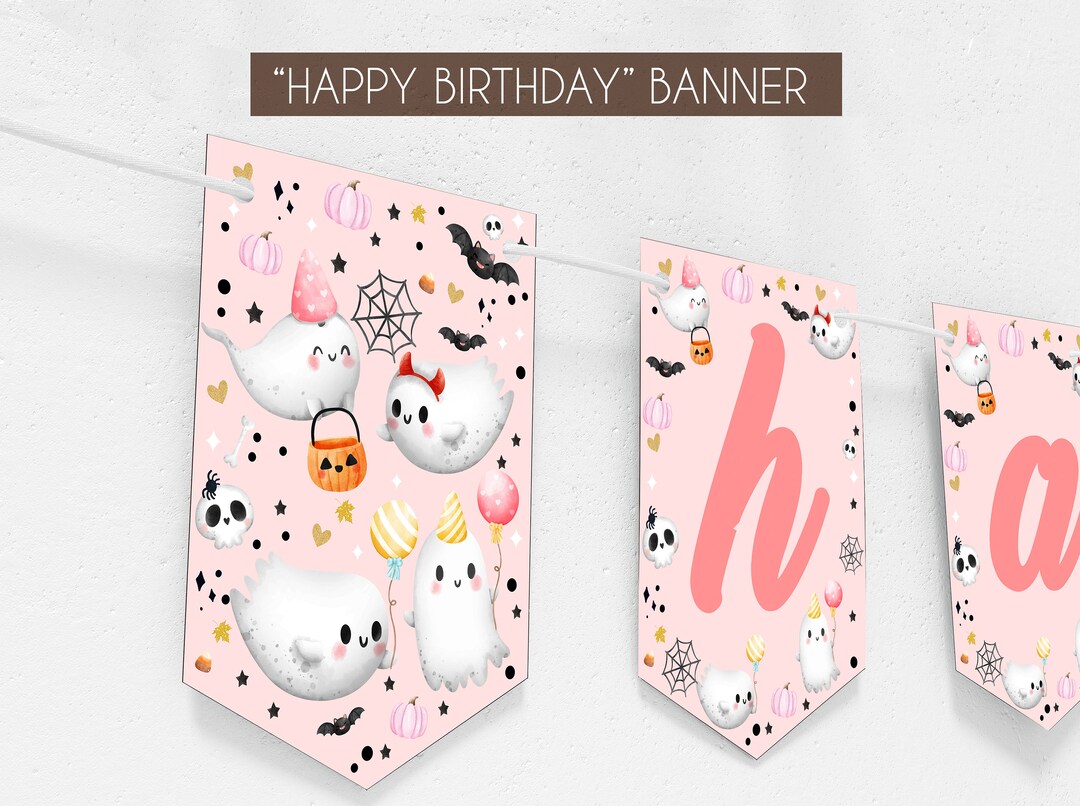 "Have A Killer Birthday" Glitter Banner - Halloween Horror Party Decor (6.5" Letters)