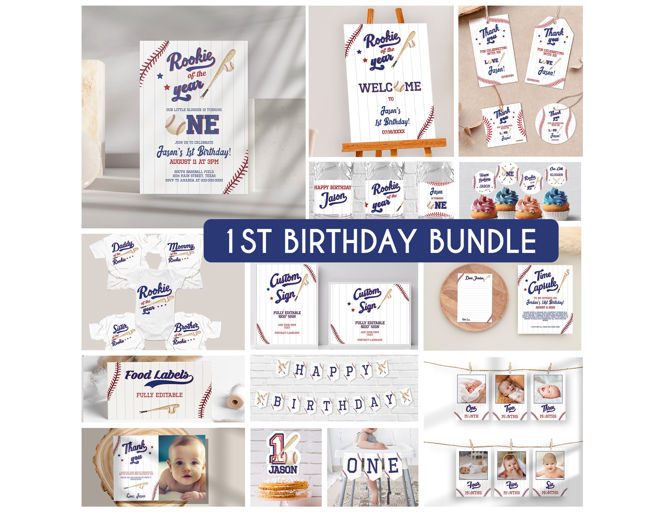 Editable Baseball Food Labels, Baseball Birthday Food Cards, Baseball ...