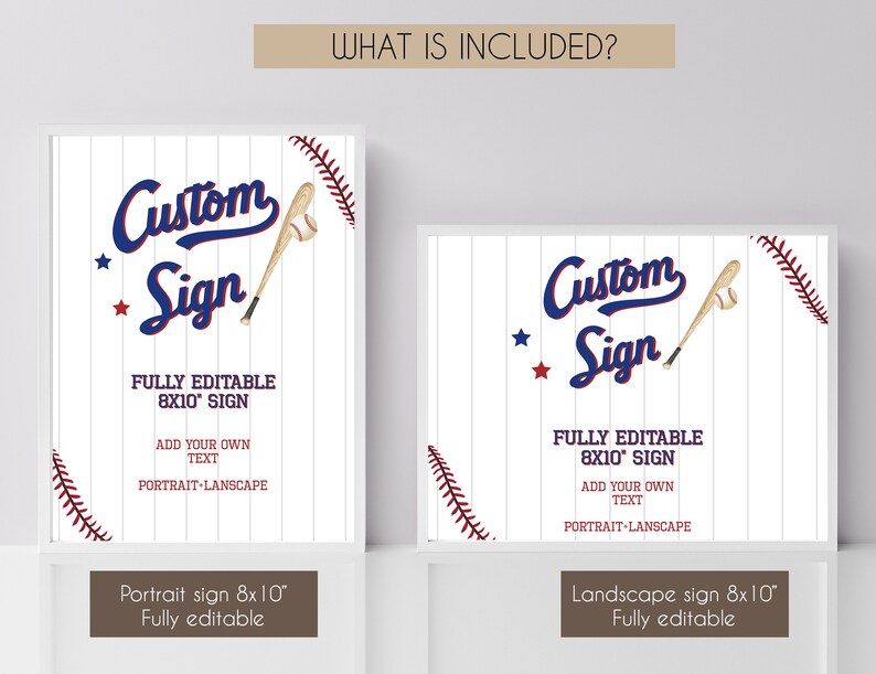 Rookie of the Year First Birthday Sign, Baseball 1st Birthday Custom ...