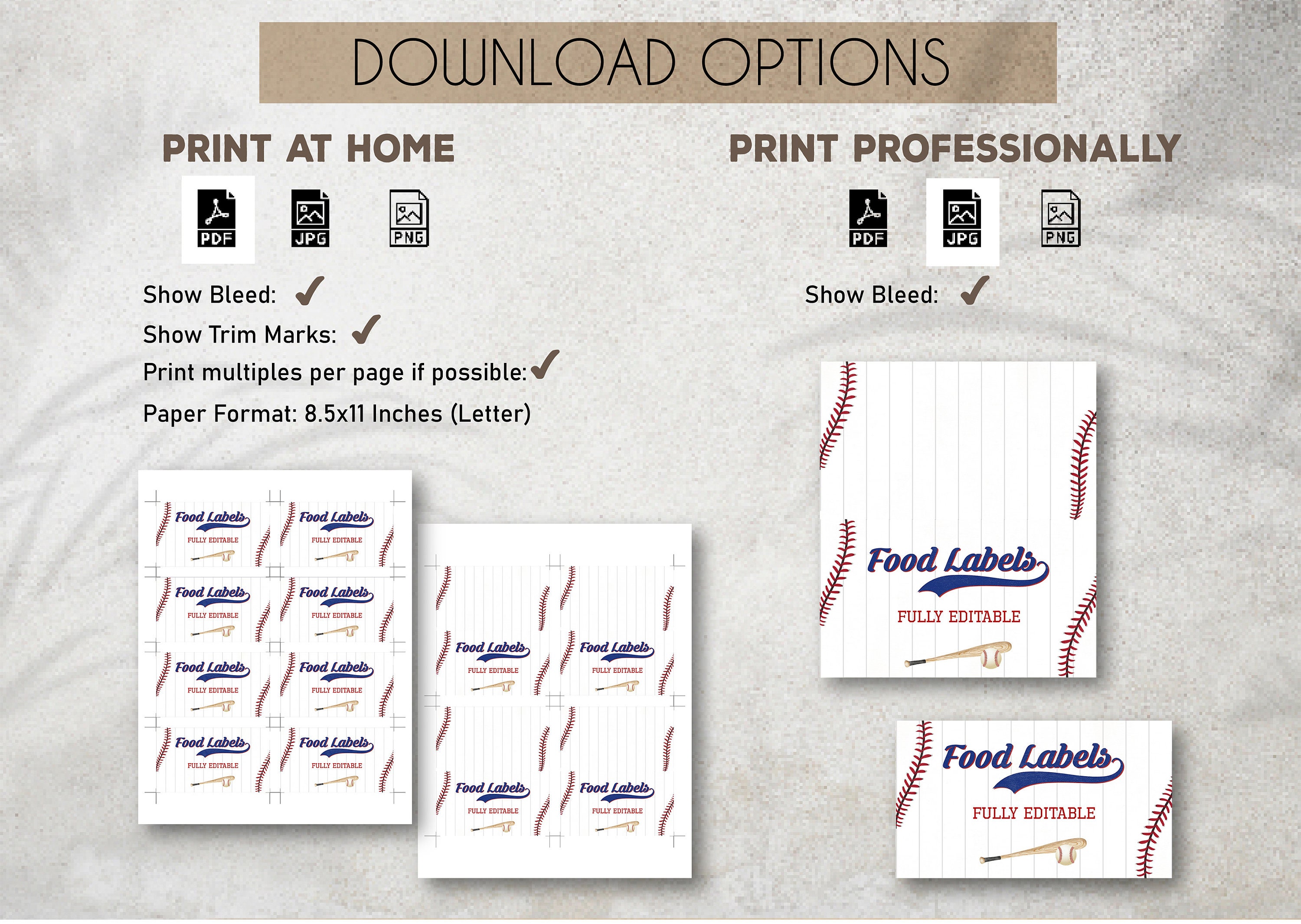 Editable Baseball Food Labels, Baseball Birthday Food Cards, Baseball ...