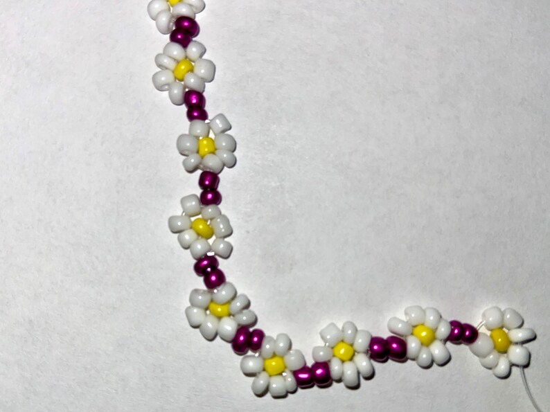 Flower Bead Bracelet Etsy