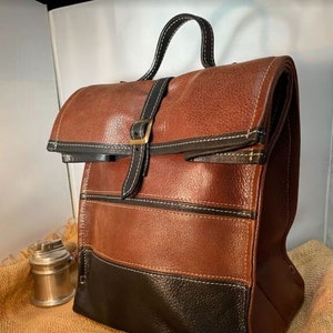 Stylish Full Grain Leather Lunch Bag (Large Capacity)