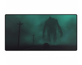 Gruseliger Nebel Schreibtischmatte - Gamer Mauspad, Bürodekoration, Halloween Geschenke, Gaming Zubehör, einzigartiger Arbeitsplatz