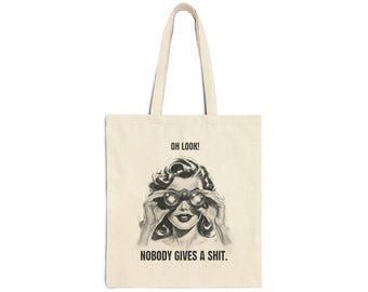 Sassy Cotton Canvas Tote Bag, Funny Grocery Bag, Shopping Tote, Eco-Friendly Bag, Gift for Her, Reusable Tote