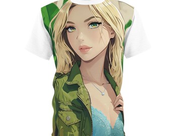 AsiaGoesPro Stilvolles Unisex-Grafik-T-Shirt, AOP-Shirt, lässiges T-Shirt für Modeliebhaber, trendiges Geschenk für sie, einzigartige Sommerkleidung