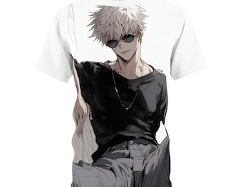 Gojo jujutsu kaisen Cooles Grafik-T-Shirt mit trendigem Anime-Design | Unisex Shirt für Casual Wear, Festivals, Geschenke, Anime Lover