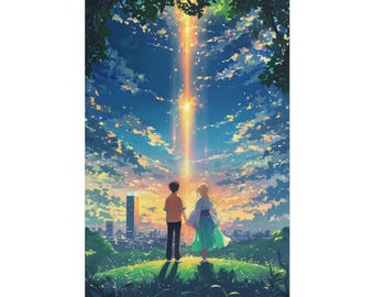 Anime-inspirierte Rolle Poster für Dekor, Fantasy Wandkunst, Einzigartiges Geschenk für Sammler, Innendekoration, Ästhetisches Raumdekor