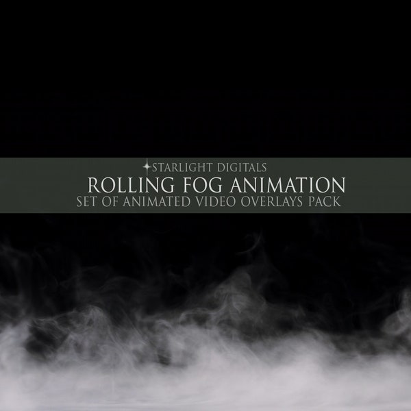 Halloween Fog Animation Overlay - Set of 8 Halloween Video Overlays, Animated Smoke and Fog for Photoshop,  Photography