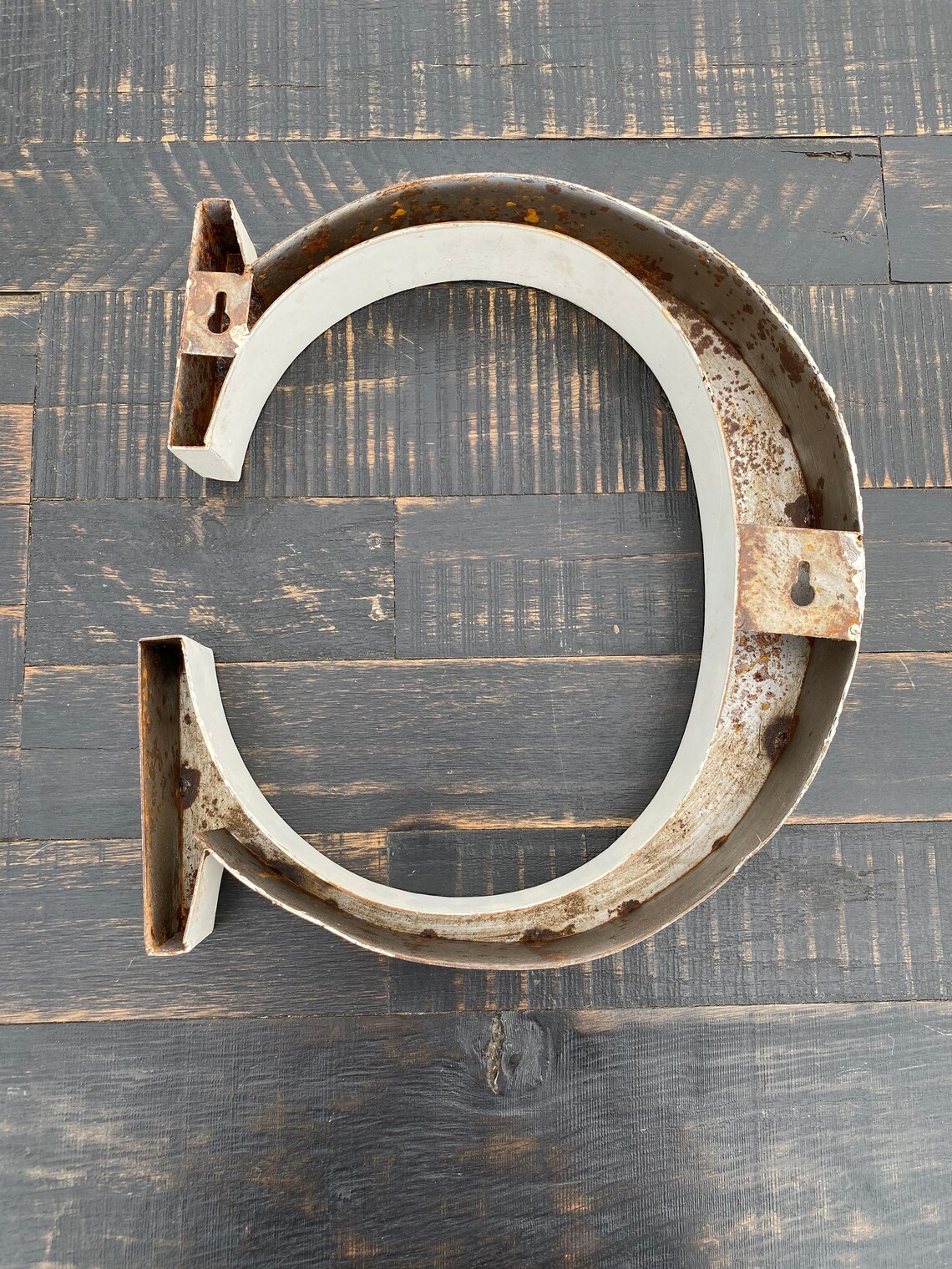 White Vintage Metal letter C Hanging Wall Decor Etsy