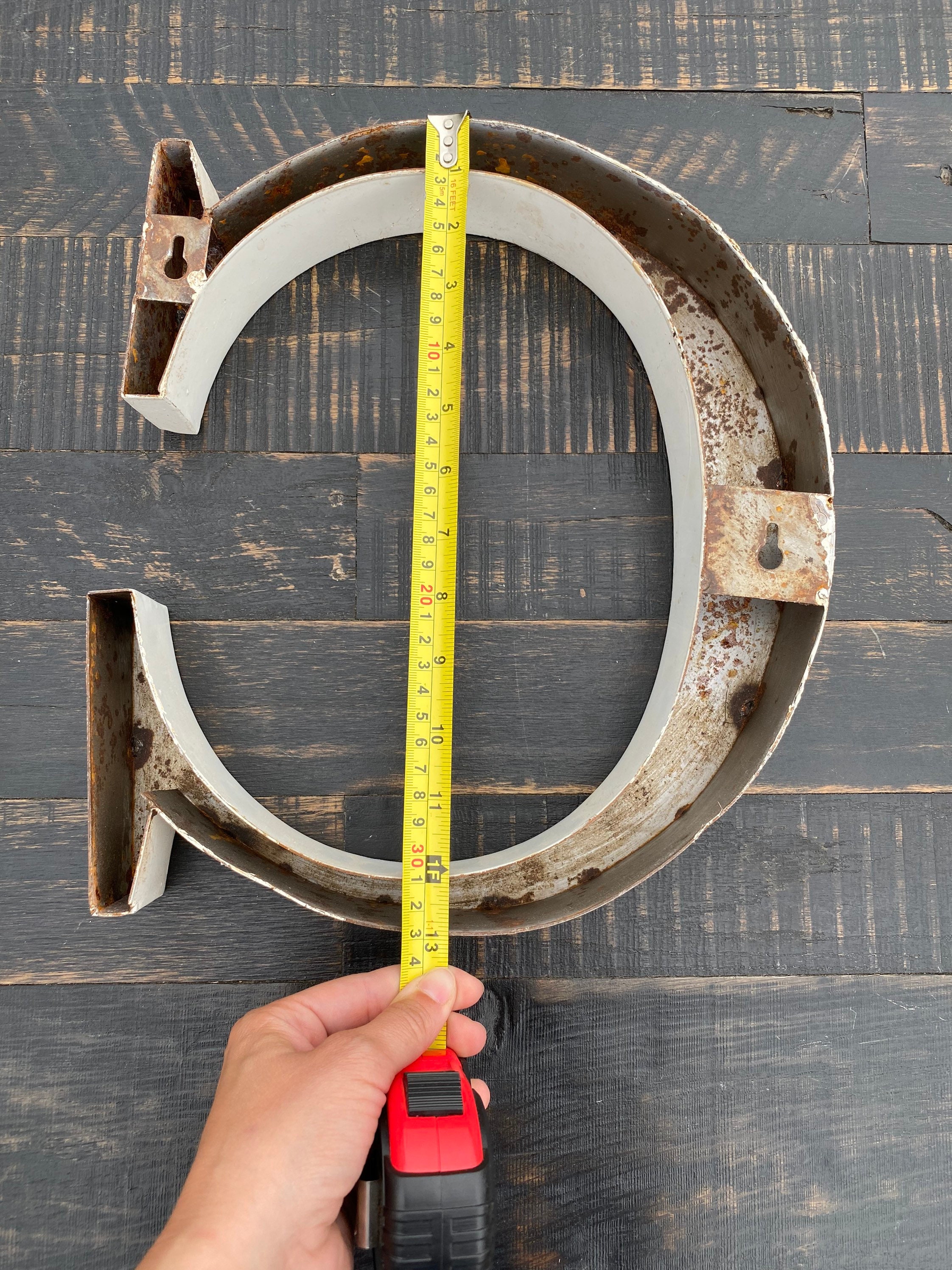 White Vintage Metal letter C Hanging Wall Decor Etsy