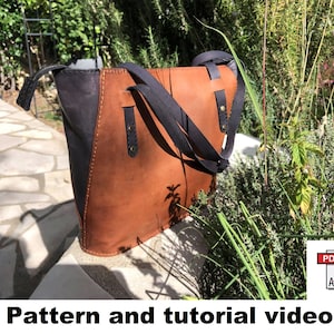 Tote Bag MUSTER - Leder Schnittmuster - PDF download