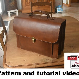 Cartable - Satchel PATTERN - Leather pattern - PDF download