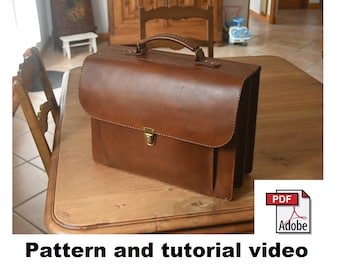 Cartable - Satchel PATTERN - Leather pattern - PDF download