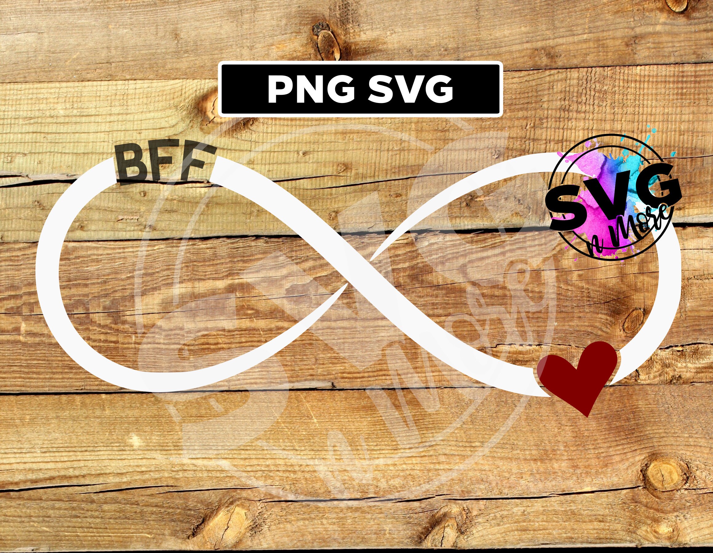 BFF Infinity Best Friends Forever Heart Friendship SVG PNG | Etsy