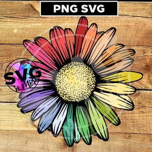 Download Free Mom Hugs Lgbtq Daisy Rainbow Svg Png Digital Download Etsy