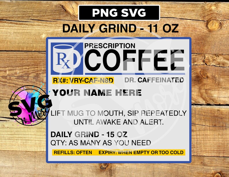 Download Coffee Rx Mug 11oz 15oz PNG SVG sublimation digital ...
