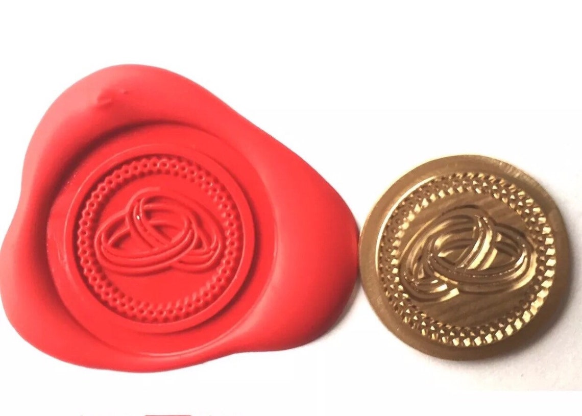 Double rings wax seal stamp /Wedding Rings wax sealing Etsy
