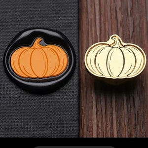 Timbro con sigillo di cera di zucca di forma irregolare/Kit di sigillo di cera di zucca carino/Kit di sigillo di cera di zucca regalo di Halloween/Timbro con sigillo di cera personalizzato