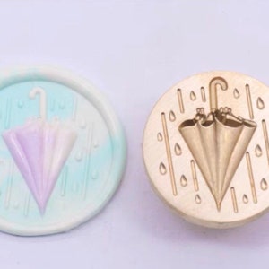 Timbro in ceralacca 3D Raindrops/Kit di sigillatura in cera per ombrello/Kit di sigillatura in cera per ombrello e pioggia