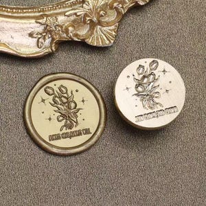Timbro di ceralacca 3D Tulipano/Kit di sigillatura in cera Bouquet di Tulipani/Timbro di ceralacca Fiore di Tulipano/Timbro di ceralacca per buste regalo di compleanno