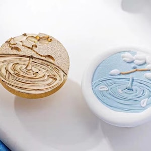 Timbro di ceralacca 3D Ripple/kit di sigillatura in ceralacca/timbro di ceralacca regalo di compleanno