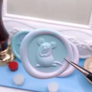 Timbro di ceralacca 3D Topolino/Timbro di ceralacca Topolino per lettiera/Kit di sigillatura in cera per regalo di compleanno/Timbro di ceralacca Topolino per lettiera