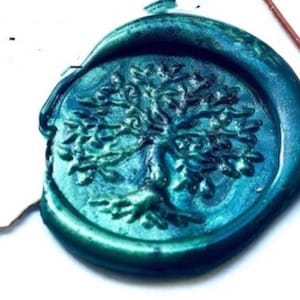 Timbro di ceralacca 3D con albero della vita/kit di sigillatura in ceralacca con albero della vita/timbro di sigillo per buste regalo di compleanno