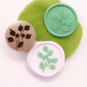 Timbro sigillo in cera Laser Plant Leaf/Kit sigillo in cera Green Leave/Timbro sigillo in cera regalo di compleanno