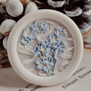 Timbro in ceralacca multilivello Magnolia/Kit di sigillatura in ceralacca con fiori di magnolia/Regalo di compleanno con timbro in ceralacca Magnolia