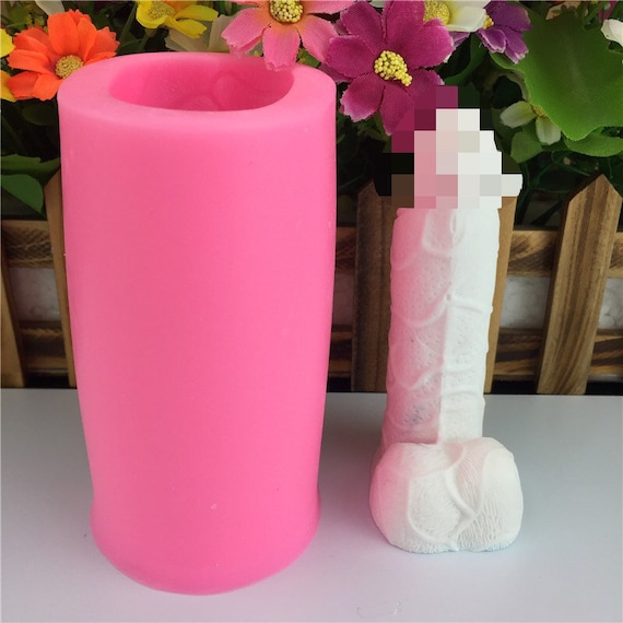 Silicone mold Penis with flowers 3d for soap, candles, gypsu