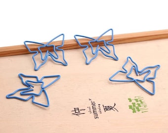 Blue Butterfly Paper Clips /Butterfly Metal Paper Clips/Metal Paper Clips /Office Supplies