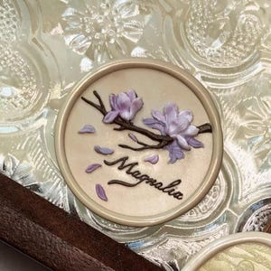 3D Magnolia Wax Seal Stamp: Wedding Invitation Sealing Kit