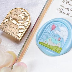 Timbro sigillo di cera per la casa/Kit per sigillare cera per casa e aquilone/Timbro sigillo per buste regalo di compleanno
