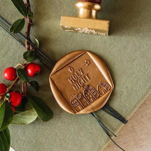 Timbro sigillo di cera O Holy Night/kit sigillo di cera per la casa di Natale/timbro sigillo di cera regalo di Natale