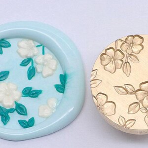 Timbro di ceralacca 3D Begonia/Kit di sigilli di ceralacca a forma di fiore di Begonia/Kit di sigilli di ceralacca per regali di nozze/Timbro di ceralacca a forma di fiore di Begonia