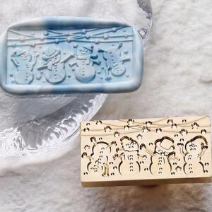 Timbro di ceralacca multilivello a forma di pupazzo di neve/Kit di sigillatura in cera a forma di pupazzo di neve di Natale/Kit di sigillatura in cera per regali di Natale